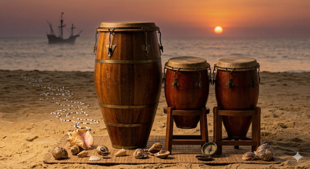 O Guia Definitivo dos Atabaques e da Curimba: História, Mistérios e a Missão Sacerdotal do Ogã. A Jornada Milenar Dos Primordios Da Humanidade Ao Solo Brasileiro 1 1024x559