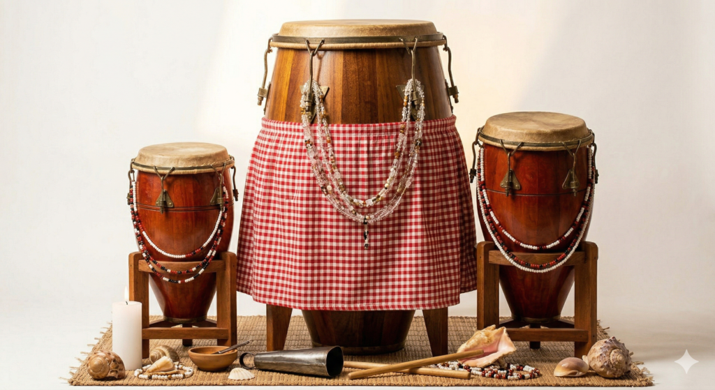 O Guia Definitivo dos Atabaques e da Curimba: História, Mistérios e a Missão Sacerdotal do Ogã. Os Tres Pilares Rum Rumpi E Le 1024x559